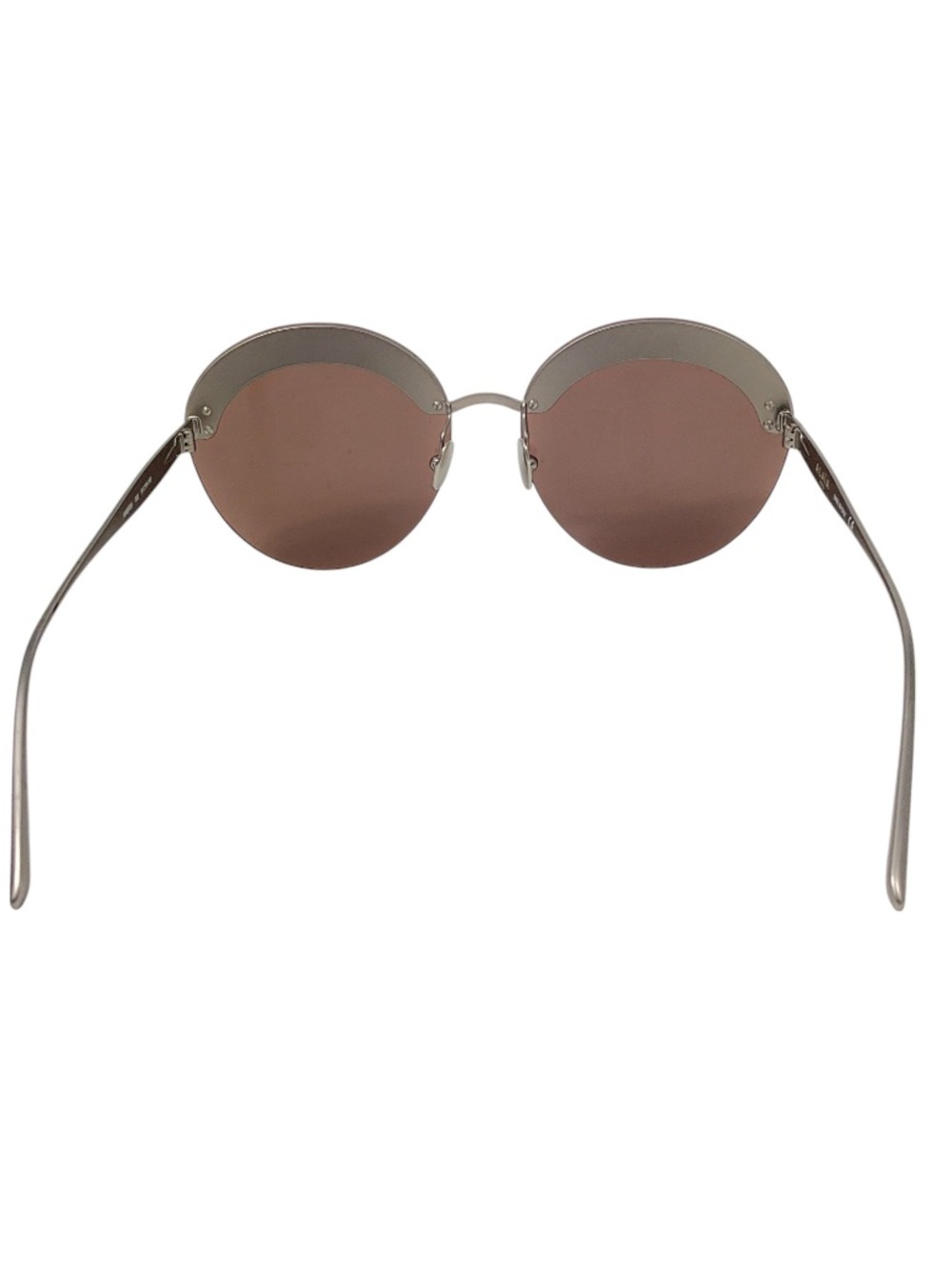 ALAIA BROWN / RUTHENIUM RIMLESS ROUND SUNGLASSES - Picture 4 of 9